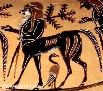 Centaur | Etruscan red figure vase painting