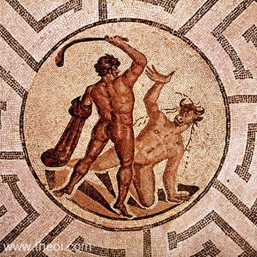 Theseus & Minotaur | Greco-Roman mosaic