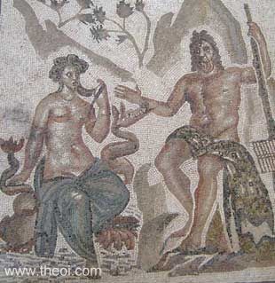 Polyphemus wooing the Nereid Galatea | Roman mosaic | Alcazar de Los Reyes Cristianos, Cordoba