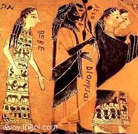 Hebe, Dionysus, Leto & Chariclo | Atheinan black-figure dinos C6th B.C. | British Museum, London