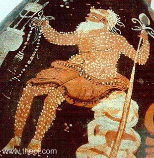 Silenus, the old rustic god | Apulian red figure vase C4th B.C.