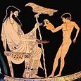 Zeus, Ganymedes & the Eagle | Greek vase painting