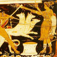 Hecate & Cerberus | Greek vase painting