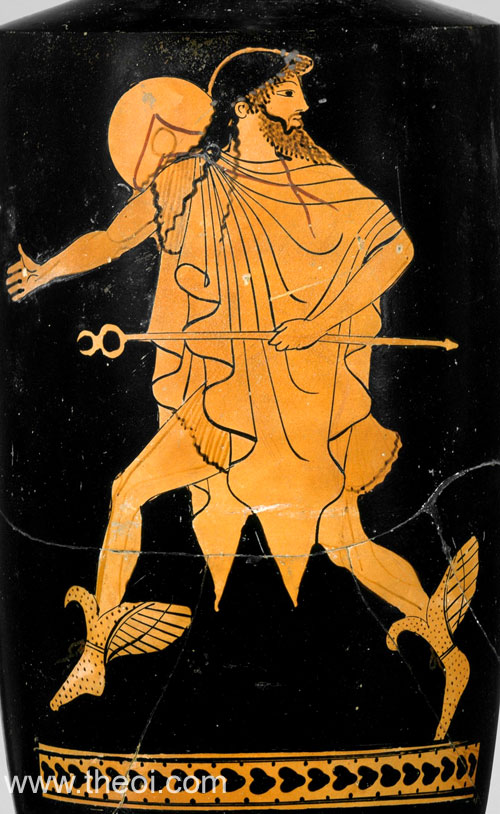 Hermes | Attic red figure vase painting