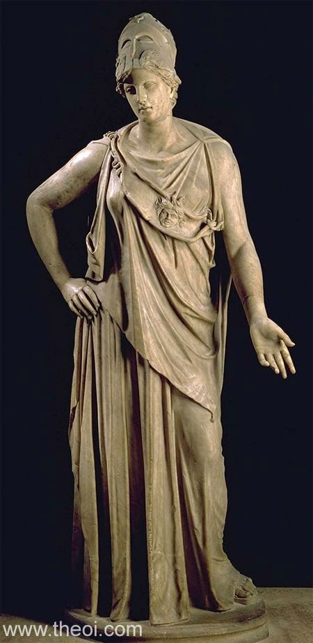 ancient greek sculptures of athena