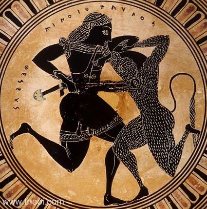 theseus and the minotaur painting